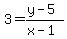 3=%28y-5%29%2F%28x-1%29