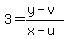 3=%28y-v%29%2F%28x-u%29