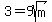 3=+9sqrt%28m%29
