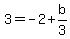 3=-2%2Bb%2F3