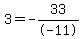 3=-33%2F-11