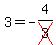 3=-4%2Fcross%283%29