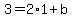 3=2%2A1%2Bb