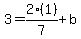 3=2%2F7%2A%281%29%2Bb