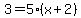 3=5%28x%2B2%29