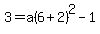 3=a%286%2B2%29%5E2-1