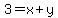 3=x%2By