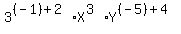 3%5E%28%28-1%29%2B2%29X%5E%283%29Y%5E%28%28-5%29%2B4%29+