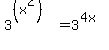 3%5E%28%28x%5E2%29%29+=+3%5E%284x%29