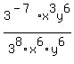 3%5E%28-7%29x%5E3y%5E6%2F3%5E8x%5E6y%5E6