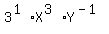 3%5E%281%29+X%5E%283%29Y%5E%28-1%29+