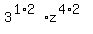 3%5E%281%2A2%29z%5E%284%2A2%29