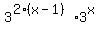 3%5E%282%28x-1%29%29%2A3%5Ex