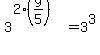 3%5E%282%2A%28y%2F5%29%29=3%5E3