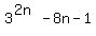 3%5E%282n%29-8n-1