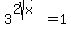 3%5E%282sqrt%28x%29%29+=+1