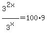 3%5E%282x%29%2F3%5Ex=100%2A9