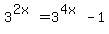 3%5E%282x%29+=+3%5E%284x%29-1