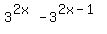 3%5E%282x%29+-+3%5E%282x-1%29