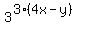 3%5E%283%284x-y%29%29