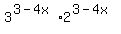 3%5E%283-4x%29%2A2%5E%283-4x%29