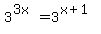 3%5E%283x%29=3%5E%28x%2B1%29