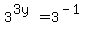 3%5E%283y%29=3%5E%28-1%29