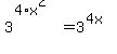 3%5E%284%2Ax%5E2%29=3%5E%284x%29