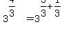 3%5E%284%2F3%29=3%5E%283%2F3%2B1%2F3%29