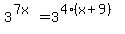 3%5E%287x%29=3%5E%284%28x%2B9%29%29
