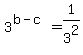 3%5E%28b-c%29=+1%2F3%5E2+