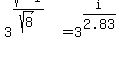 3%5E%28sqrt%28-1%29%2Fsqrt%288%29%29+=+3%5E%28i%2F2.83%29
