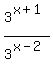 3%5E%28x%2B1%29%2F3%5E%28x-2%29