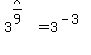 3%5E%28x%2F9%29=3%5E%28-3%29