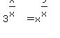 3%5E%28x%2Fx%29+=+x%5E%289%2Fx%29
