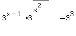 3%5E%28x-1%29%2A3%5E%283%2F%28x%5E2%29%29=3%5E3