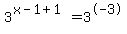 3%5E%28x-1%2B1%29+=+3%5E-3