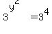 3%5E%28y%5E2%29+=+3%5E4