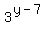 3%5E%28y-7%29