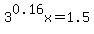 3%5E0.16x=1.5