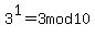 3%5E1+=+3+mod10