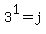 3%5E1+=+j
