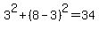 3%5E2%2B%288-3%29%5E2=34