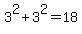 3%5E2%2B3%5E2+=+18