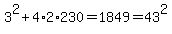 3%5E2%2B4%2A2%2A230=1849=43%5E2