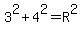 3%5E2%2B4%5E2=R%5E2
