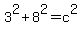 3%5E2%2B8%5E2=c%5E2