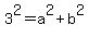 3%5E2=a%5E2%2Bb%5E2