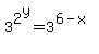 3%5E2%5Ey=3%5E%286-x%29