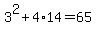 3%5E2+%2B+4%2A14+=+65